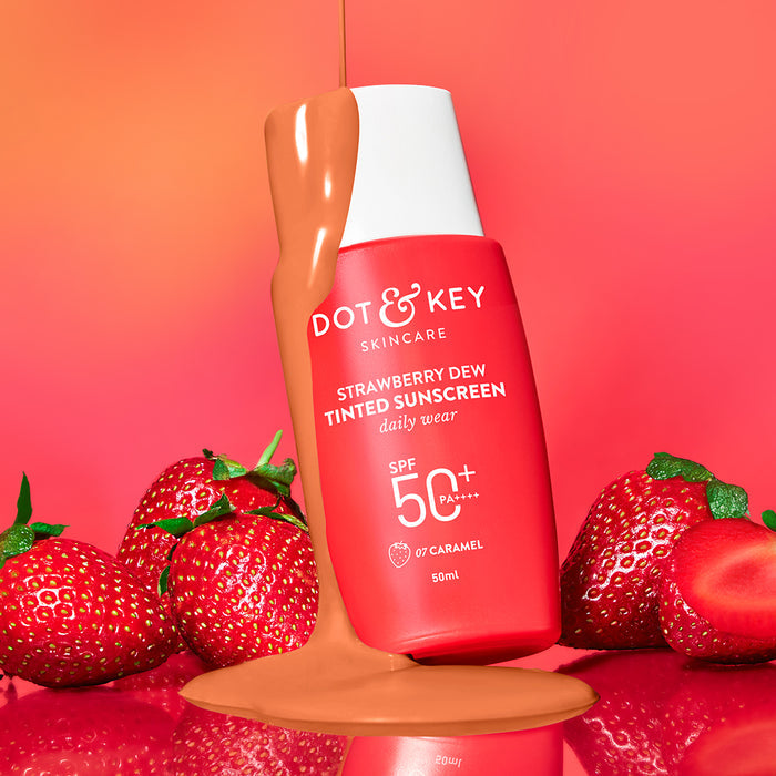Dot & Key Strawberry Dew Tinted Sunscreen SPF 50+ PA++++ (Warm Ivory)