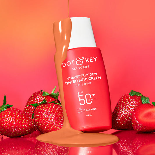 Dot & Key Strawberry Dew Tinted Sunscreen SPF 50+ PA++++ (Warm Ivory)